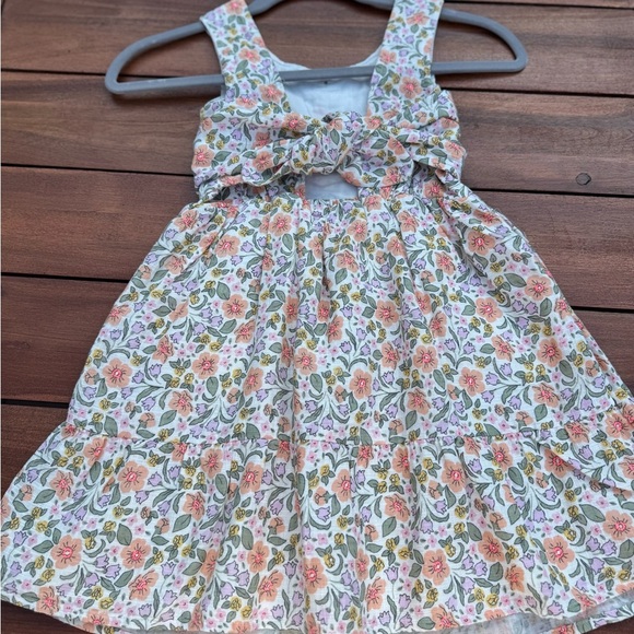 Cat & Jack Floral Kids Dress in Pink and Green Size 6/7 - Picture 6 of 11